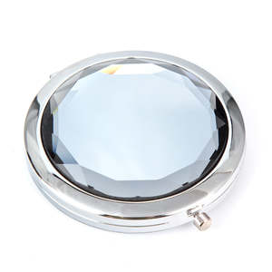 Crystal <b>Compact</b> <b>Mirror</b> Double-Sided High Definition Makeup <b>Mirror</b> Portable Travel Pocket <b>Mirror</b> - Product Image 1