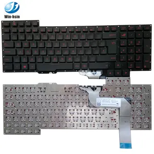 Produsen Pabrik Keyboard Laptop UNTUK Asus G751 G751J G751JM G751JY Tata Letak US dengan Lampu Latar Huruf Merah