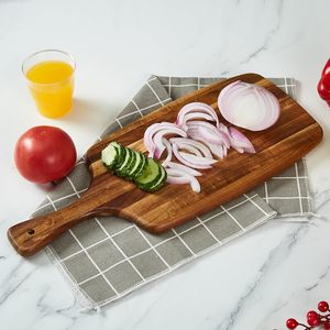 Tabla de Madera de Acacia Rectangular <span class=keywords><strong>para</strong></span> Servir Pan y Frutas con Asa <span class=keywords><strong>para</strong></span> Regalo de Inauguración Tabla de Cortar <span class=keywords><strong>para</strong></span> Charcutería <span class=keywords><strong>para</strong></span> <span class=keywords><strong>Mesa</strong></span> de Comedor - Product Image 3