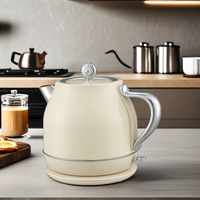 Vente chaude Style rétro grande capacité bouilloire électrique 1.8L en acier inoxydable bouilloire à eau chaude pour un usage domestique couleur peinte