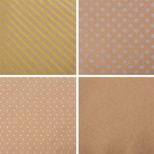 Custom Double-Sided Kraft <b>Paper</b> Gift Wrapping Roll Polka Dot Stripe <b>Patterns</b> Digital Printing Compatible Recyclable Packaging - Product Image 3