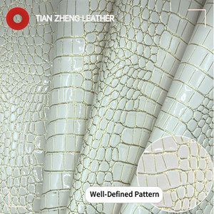 उच्च चमक pvc सिंथेटिक चमड़े के क्रोकोडाइल अनाज का प्रतीक बटुए बैग जूते के लिए फर्नीचर सोफा - Product Image 2