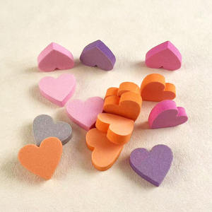 Mini éponge de polissage double face en forme de cœur de pêche pour ongles - Product Image 2