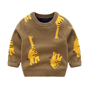 <span class=keywords><strong>Pull</strong></span> doublé <span class=keywords><strong>polaire</strong></span> épaissi d'hiver pour garçons Nouveaux tricots avec décoration à rayures en coton mignon à motif animal <span class=keywords><strong>Pull</strong></span> en <span class=keywords><strong>polaire</strong></span> pour filles - Product Image 3