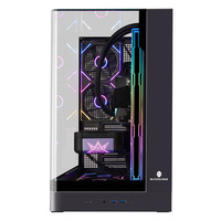 Boîtier d'ordinateur ATX en métal Wenjie Plus Standard Edition, tour complète, vue panoramique, côté transparent, en stock