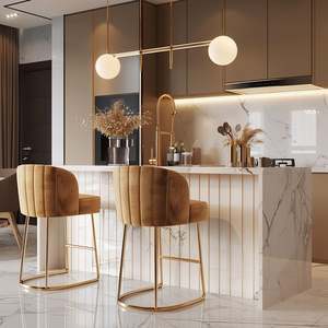 Taburete Alto de Bar Moderno y Ajustable de Lujo Nórdico 2025 para Restaurante, Cafetería y Comedor de Hotel con Asiento Giratorio - Product Image 6