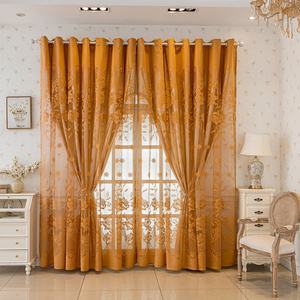 Fabricante al por mayor de lujo de estilo europeo ventana bordada cortinas de encaje transparente café Beige gris sala de estar decorar cortina - Product Image 3