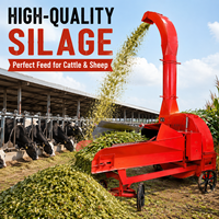 Machine à couper l'ensilage commerciale, hacheuse de fourrage avec bande transporteuse