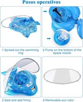Anneau de natation pour bébé avec parasol véritable volant siège confortable bouée de bateau pour 6-36 mois enfant anneaux de bain accessoires de piscine