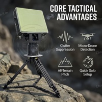 Radar Pengintai Ketinggian Rendah 360 Mekanis Pemindai X-Band 3D Phased Array Anti-Clutter Jangkauan 5km Pelacakan Multi-Target