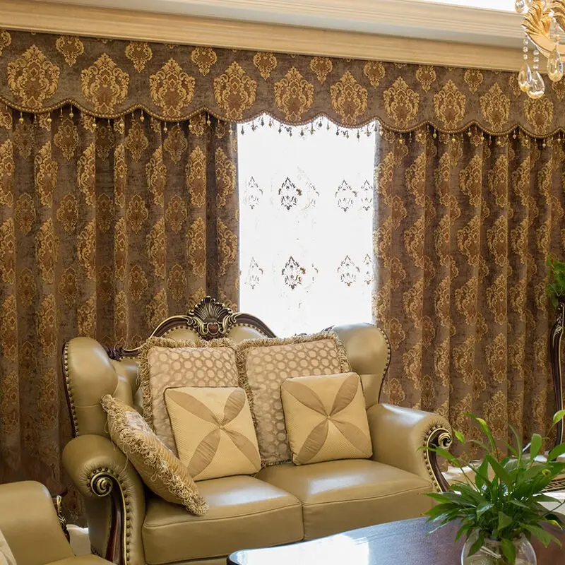 Curtain Bead Strong Decoration Classic European Pattern Intelligent Remote Control Electric Curtain