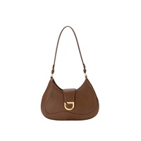 Sac à main croissant pour femme en cuir PU avec boucle en D, idéal pour la vente en gros et le développement personnalisé en boutique
