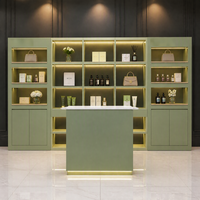 Vitrine de Luxe Personnalisée en Peinture Cuite pour Cosmétiques et Soins de la Peau, Meuble de Présentation pour Boutique de Maquillage et Vitrine de Magasin