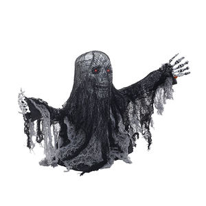 Décoration d'Halloween : Fantôme Tueur Suspendu, Contrôle Vocal, Animatronique, Yeux Lumineux Effrayants, Accessoire de Fête et de Maison Hantée, Meilleure Vente - Product Image 3