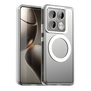 Pour <span class=keywords><strong>xiaomi</strong></span> 14T 14TPro F6 <span class=keywords><strong>PRO</strong></span> Redmi 14C téléphone aimant étui mat peau Texture Transparent Anti empreinte digitale Anti jaunissement couverture - Product Image 4