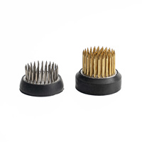 Kenzan en gros durable avec aiguilles en acier inoxydable, Kenzan rond argenté pour arrangements floraux Ikebana au sol