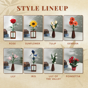 Cutebee Flower World Series DIY Wooden Flower Building Kit 3D Puzzle Floral <strong>Model</strong> Home Decoration <strong>Craft</strong> Gift For Adults - Product Image 2