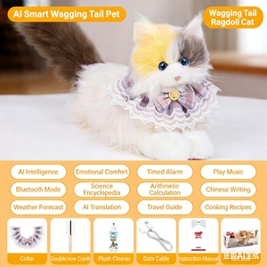 Juguete Inteligente con IA Deepseek, se Mueve con la Cola para Comunicarse, Gatos, Cachorros, Mascotas Virtuales de Peluche, Juguete Interactivo por Voz, Regalos para Niñas - Product Image 5