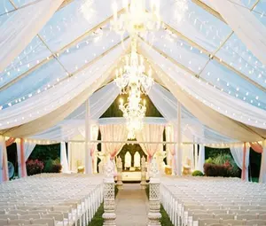 15m clear span romantic transparent canvas wedding decoration party tent