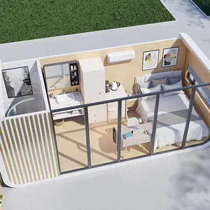 Beach Hotel Homestay Prefabricado Container House Space Module Apple Cabin para vivir y trabajar