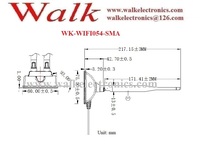 2.4-5.8GHz Dual Band WiFi Aerial 5dBi HG Omni Directional dengan RP-SMA Plug & Basis Magnetik untuk Router Nirkabel