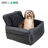 Siège rehausseur pour animaux de compagnie en tissu Oxford imperméable, lit de voyage pour chien avec crochet de sécurité intégré, housse amovible, antidérapant, durable, petit modèle