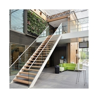 Escalier en acier au carbone sur mesure pour maison et villa modernes