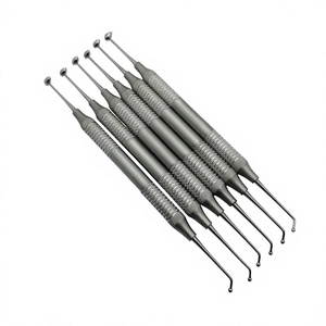 Ensemble de polisseurs dentaires manuels en acier inoxydable, poignée moletée, instrument chirurgical de classe I, couleur argent, double extrémité - Product Image 5