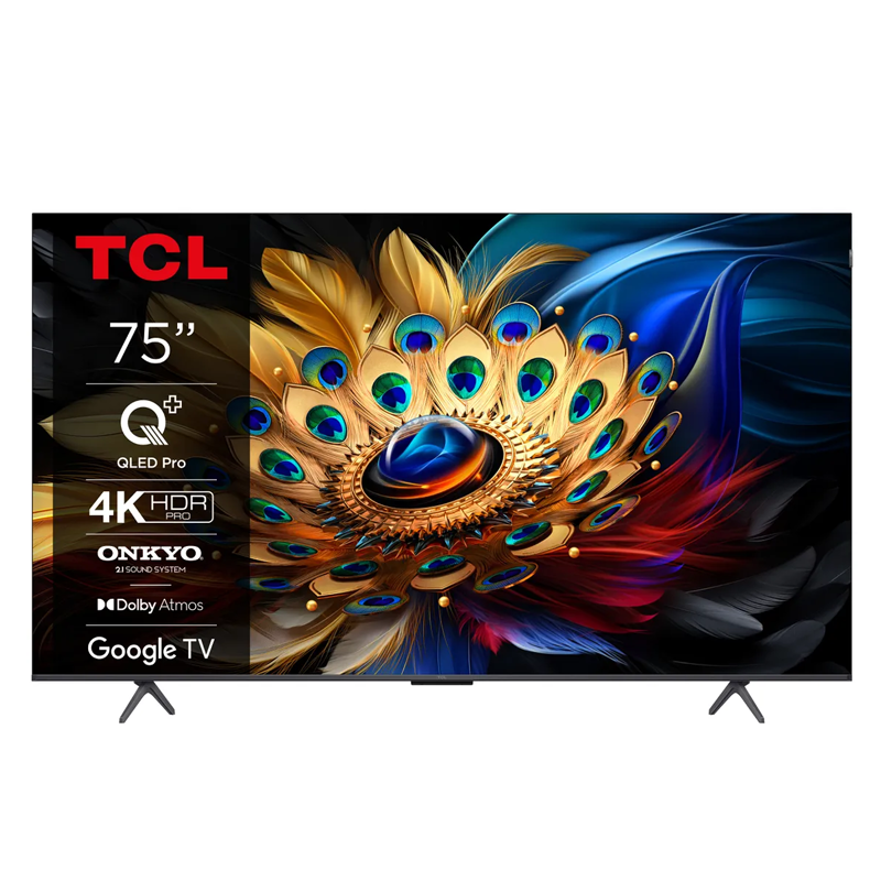 TLC Smart QLED <strong>TV</strong> 4K 2024 75C655 Latest Model <strong>120HZ</strong> <strong>Gaming</strong> <strong>TV</strong> ONKYO Sound Bar AIPQ Processor Enjoy Exceptional Picture Quality