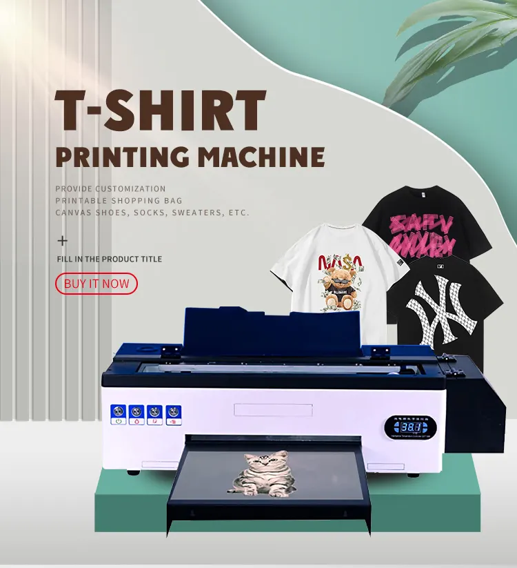 उच्च गुणवत्ता Dtf प्रिंटर फिल्म टी शर्ट कपड़ा छपाई मशीन A3 Dtf बिक्री के लिए Flatbed प्रिंटर