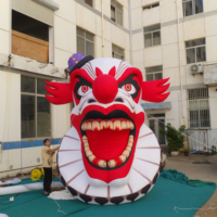 Tête de Clown d'Horreur Gonflable Professionnelle de Grande Taille, Gonflable Autonome Premium pour Exposition Commerciale et Promotion