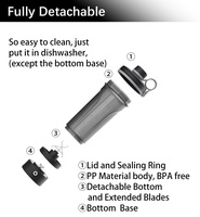 Bouteilles mélangeuses automatiques détachables, électroniques, rechargeables par USB, pour la salle de sport, mélangeurs électriques pour entraînement