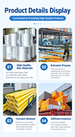 Profils structurels en PRF pultrudés, résistants à la corrosion, isolants, en fibre de verre, pour applications industrielles, lisses, résistants aux UV