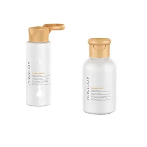 Bouchon à vis en plastique couvercles d'emballage cosmétique de 24mm bouchon supérieur rabattable en plastique PP nervuré bouchon de bouteille à vis lisse fabricant