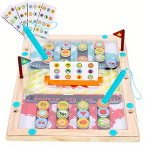 Juguetes Cognitivos X515 para Niños, Juego de Batalla de Cuatro Colores, Laberinto de Cuentas para Aprendizaje Temprano, Coordinación Mano-Ojo, de Madera - Product Image 3