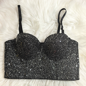 Abito Corsetto in Pizzo all'Ingrosso, Elegante Abito da Sposa con Corsetto, Top Corto da <span class=keywords><strong>Donna</strong></span> con Diamanti, Lusso Designer - Product Image 4