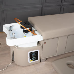 Cama de Champú Profesional Portátil y Moderna para Salón con Respaldo Reclinable, Silla de Spa y Masaje de Pies Tailandés - Personalizable OEM/ODM - Product Image 4