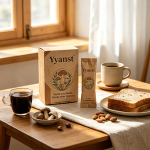Café Instantáneo 1 en 1 con Extracto Natural de Plantas de Champiñones, 10g*20 Sobres, Caja de Papel Kraft, Bebida de Café Arábica Puro en Polvo - Product Image 4