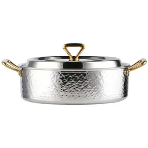 Industrial 3 Layers Dining Room Anti-scald Hot Conduct Quick Convenient Milk Pot Soup Pot Casserole Food Serving Hot Pot