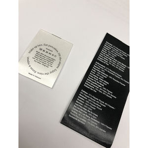 Etiqueta personalizada de buena calidad con contenido de impresión Offset, Material de reciclaje, etiqueta de diseño de moda para el cuidado de la ropa moderna - Product Image 3