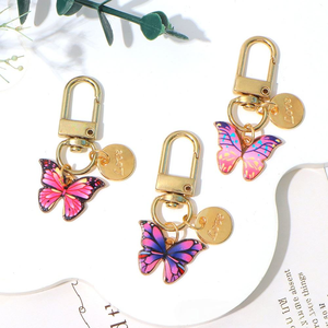 <span class=keywords><strong>Porte</strong></span>-clés élégant et mignon en forme de papillon en alliage, breloque pour sac à main, sac à dos, accessoire pour fête de dames - Product Image 3