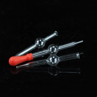 4Biolab 90mm Pipette de transfert en verre compte-gouttes à bille tampon compte-gouttes à pointe en caoutchouc