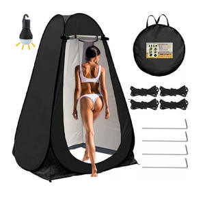 Tente <span class=keywords><strong>de</strong></span> douche pop-up pour 2 personnes-Toilette <span class=keywords><strong>de</strong></span> camping <span class=keywords><strong>double</strong></span> et vestiaire, abri <span class=keywords><strong>de</strong></span> confidentialité extérieur portable, bain <span class=keywords><strong>de</strong></span> plage étanche Ten - Product Image 2