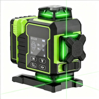 Niveau laser vert 4D professionnel de qualité industrielle, 16 lignes, auto-nivelant, pour pose de carrelage extérieur, avec garantie de 2 ans