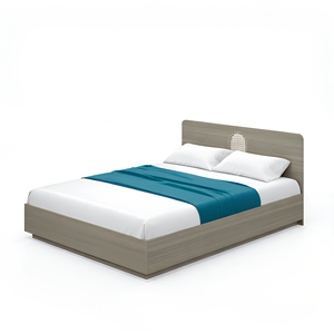 Ensemble <span class=keywords><strong>de</strong></span> meubles d'appartement meublé OEM, cadre <span class=keywords><strong>de</strong></span> <span class=keywords><strong>lit</strong></span> super king size en bois et <span class=keywords><strong>rotin</strong></span> moderne avec matelas - Product Image 3