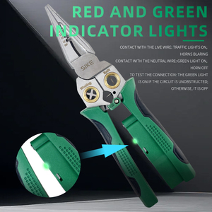 คีมทดสอบอเนกประสงค์<span class=keywords><strong>8</strong></span>-in-1คีมไฟฟ้าสแตนเลสปากกาวัดเข็มจมูกสำหรับการสนับสนุน OEM - Product Image 4