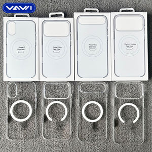 Étui magnétique transparent VAWI C012 pour <span class=keywords><strong>iPhone</strong></span> 12 <span class=keywords><strong>13</strong></span> 14 15 16 17 Pro/Pro Max, <span class=keywords><strong>coque</strong></span> de téléphone en PC rigide anti-jaunissement et antichoc - Product Image 1