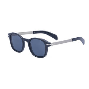 Gafas de sol retro para hombre, montura metálica, lentes de PC con protección UV400 y antirradiación, protección solar clase 2, protección exterior ZS DB7102 - Product Image 2