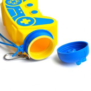 Bouteilles d'eau pliables en silicone sans BPA, nouveau design en forme de jeu, réutilisables pour le camping, avec logo personnalisé, modèle ODM, vente en gros - Product Image 6