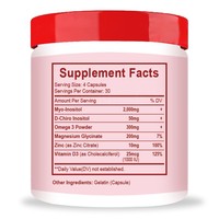 Capsules d'inositol, multivitamines pour femmes, capsules avec oméga 3, magnésium, zinc, vitamine D, complément alimentaire, étiquette privée OEM